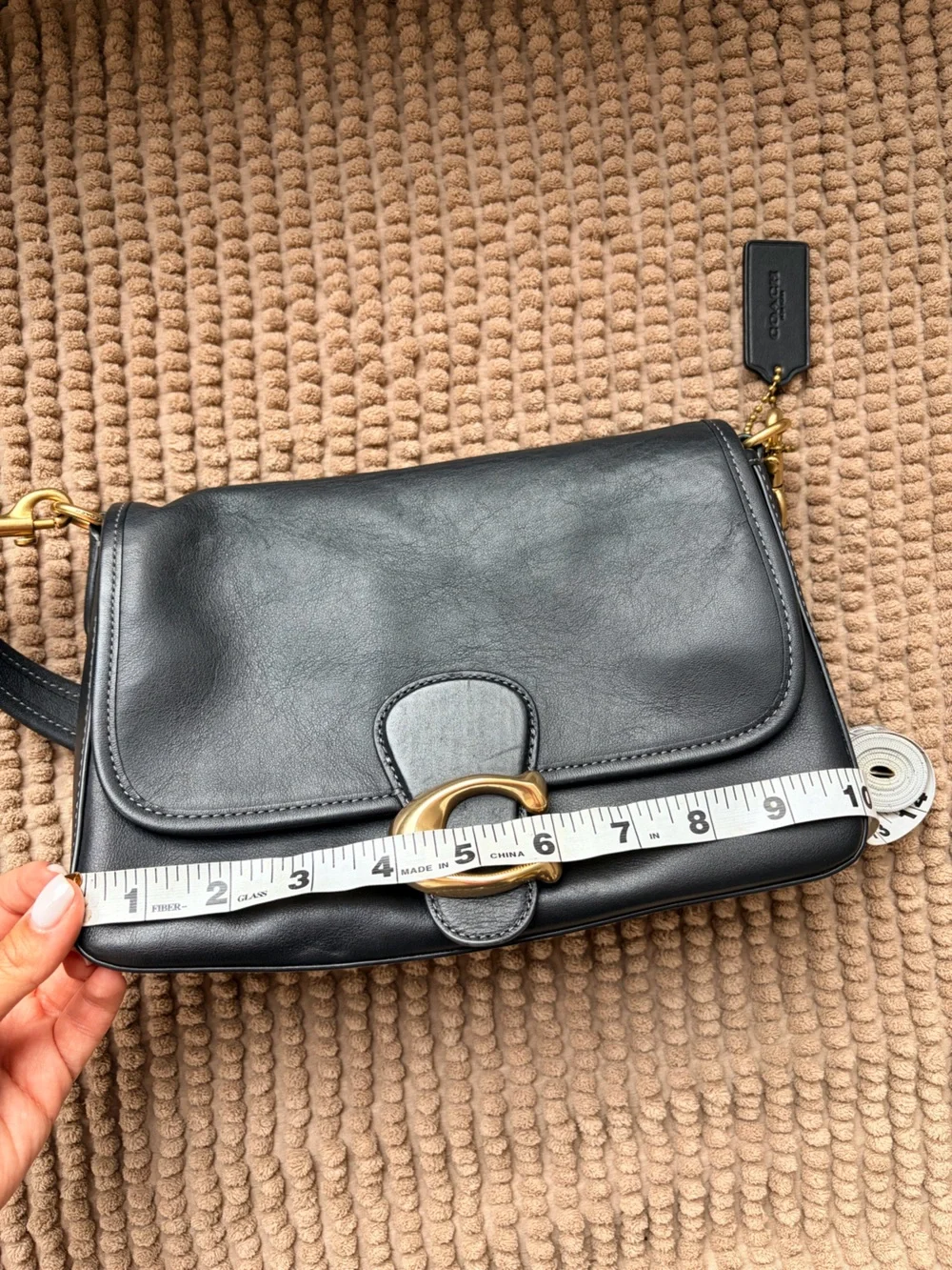 Coach Black/Brass Soft Tabby Shoulder Bag